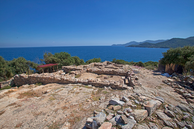 Χώρος ανασκαφής στα αρχαία Στάγειρα